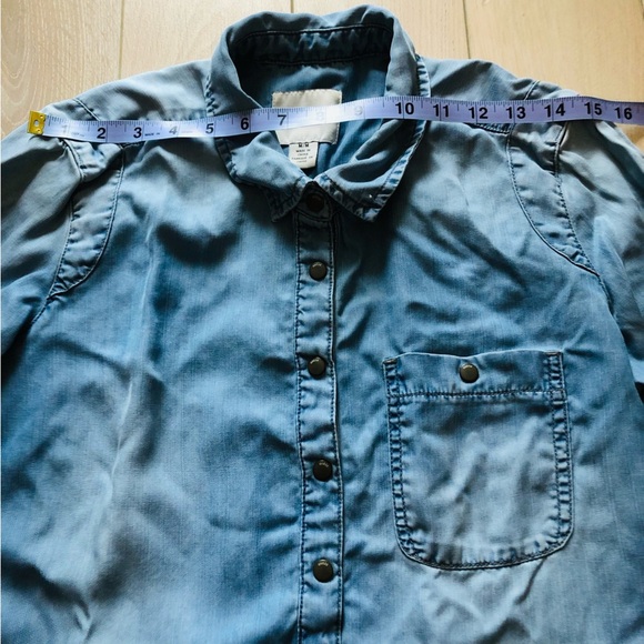 Guess Light Blue Chambray Shirt in Light Blue Size M - Picture 2 of 12